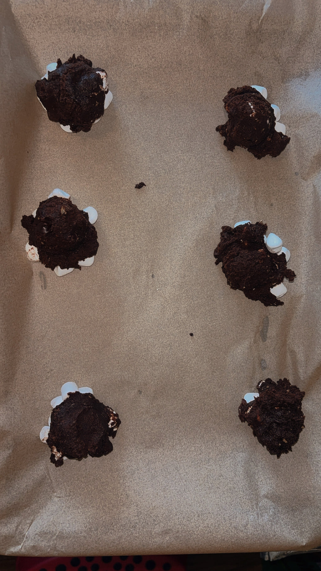 Double chocolate s’mores cookies
