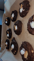 Double chocolate s’mores cookies